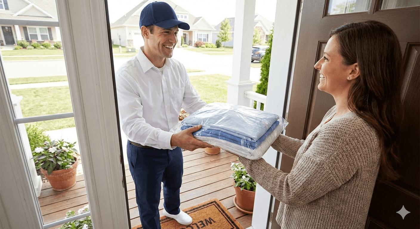 Professional laundry delivery service at your door